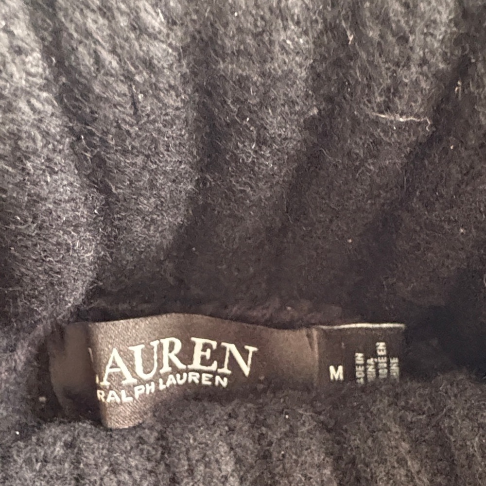 Ralph Lauren Black Label Fringed Cable Knit Sweater - Picture 6 of 6